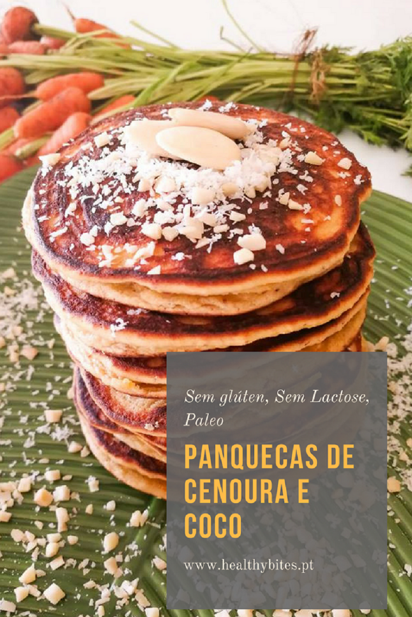 Receita de Panquecas sem glúten de Cenoura e Coco
