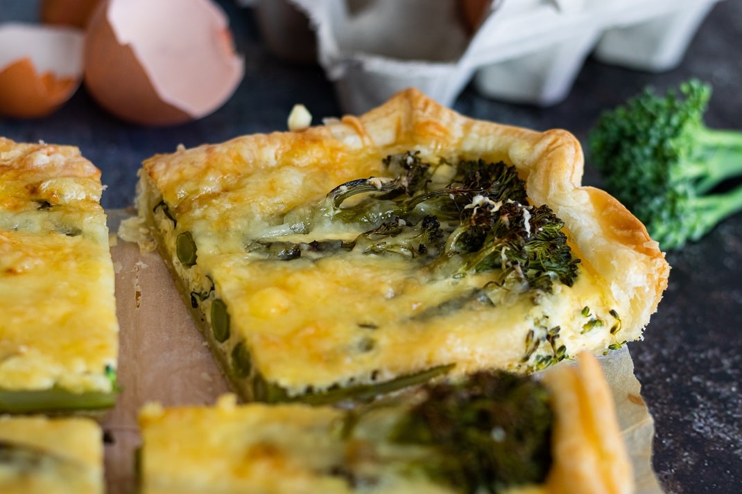 Tarte de Bimi e queijo